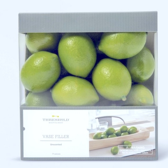 New-17pc unscented lime vase filler -Threshold